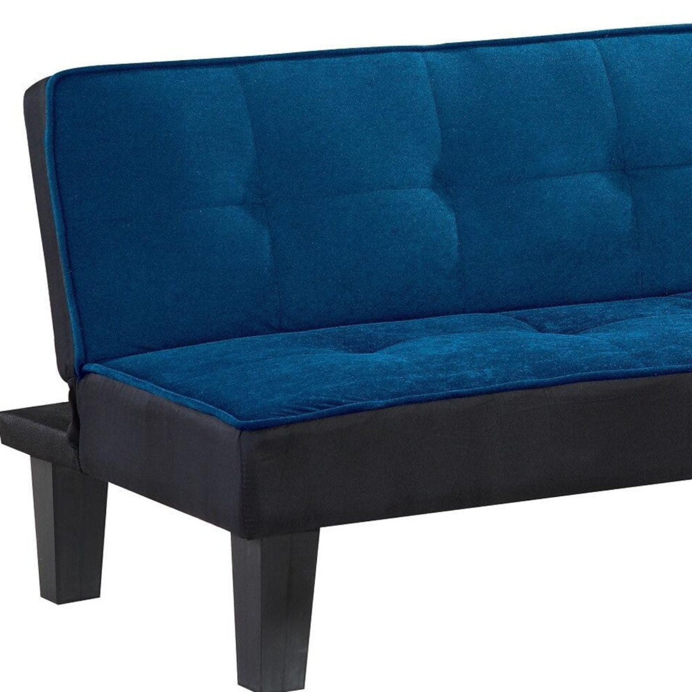 Modway Furniture 66" Chic Blue Fabric Sofa with Sleek Black Legs - Modern Armless Design for Stylish Living Spaces - 285669-HOMEROOTS