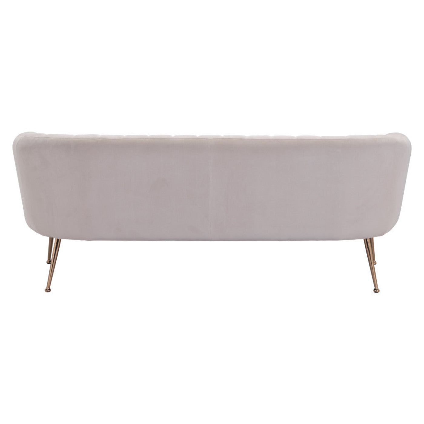 Modway Furniture 70" Beige Velvet Sofa with Stylish Gold Legs - Elegant Comfort for Modern Living Rooms and Decor - 385936-HOMEROOTS