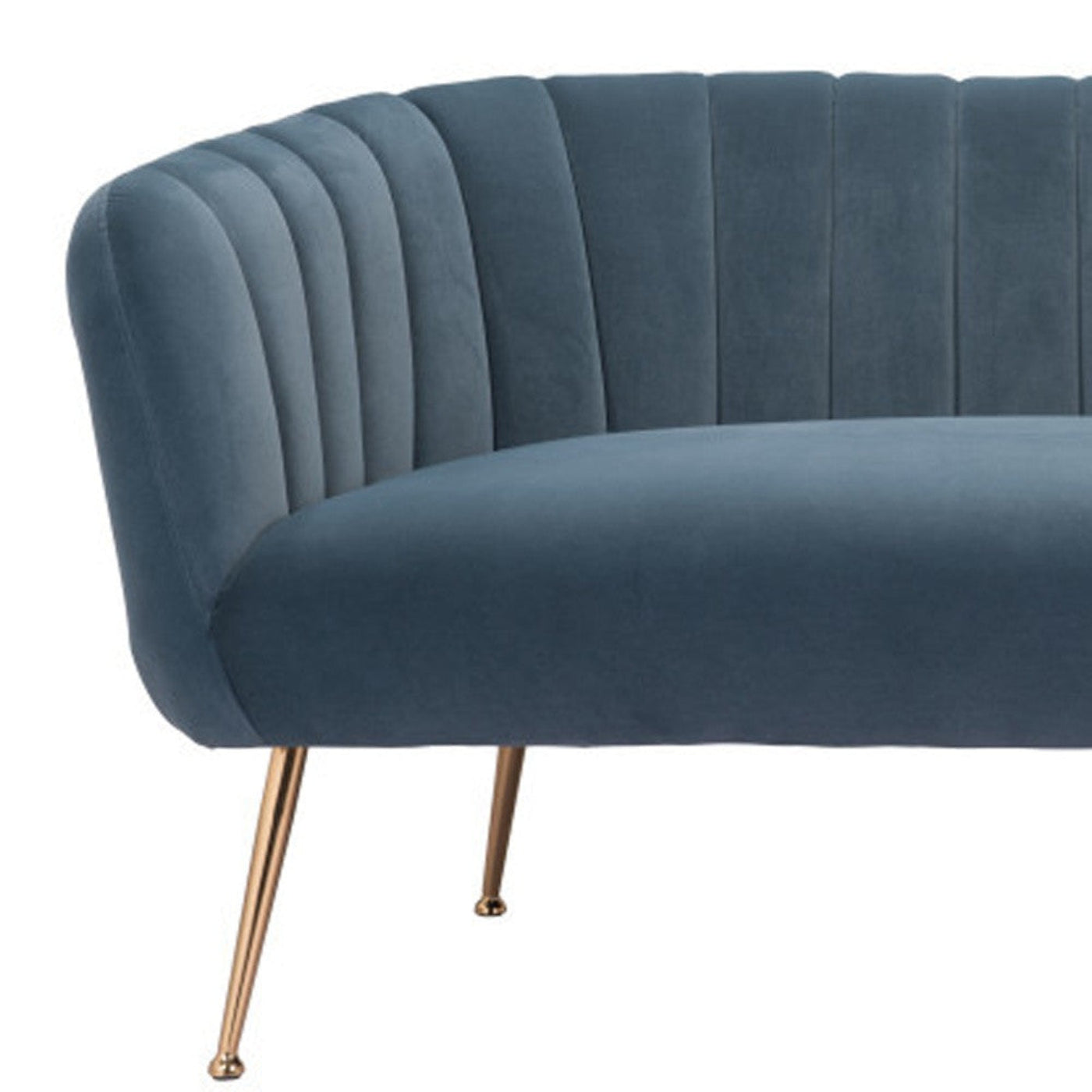 Modway Furniture 70" Gray Velvet Sofa with Luxurious Gold Legs – Stylish, Comfortable, and Perfect for Any Space! - 385937-HOMEROOTS