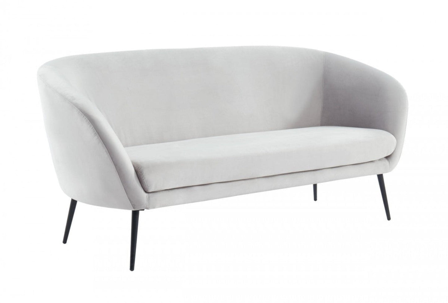 Modway Furniture 75" Light Gray Sofa with Stylish Black Legs - Durable, Comfortable Seating for Modern Living Spaces - 480908-HOMEROOTS