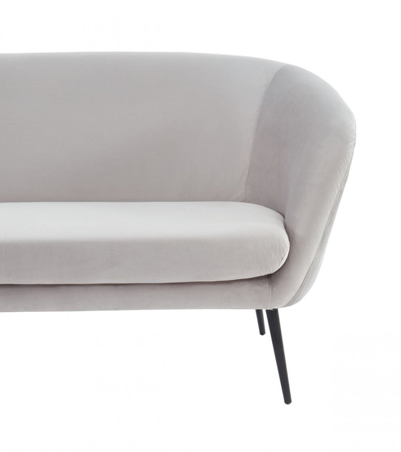 Modway Furniture 75" Light Gray Sofa with Stylish Black Legs - Durable, Comfortable Seating for Modern Living Spaces - 480908-HOMEROOTS