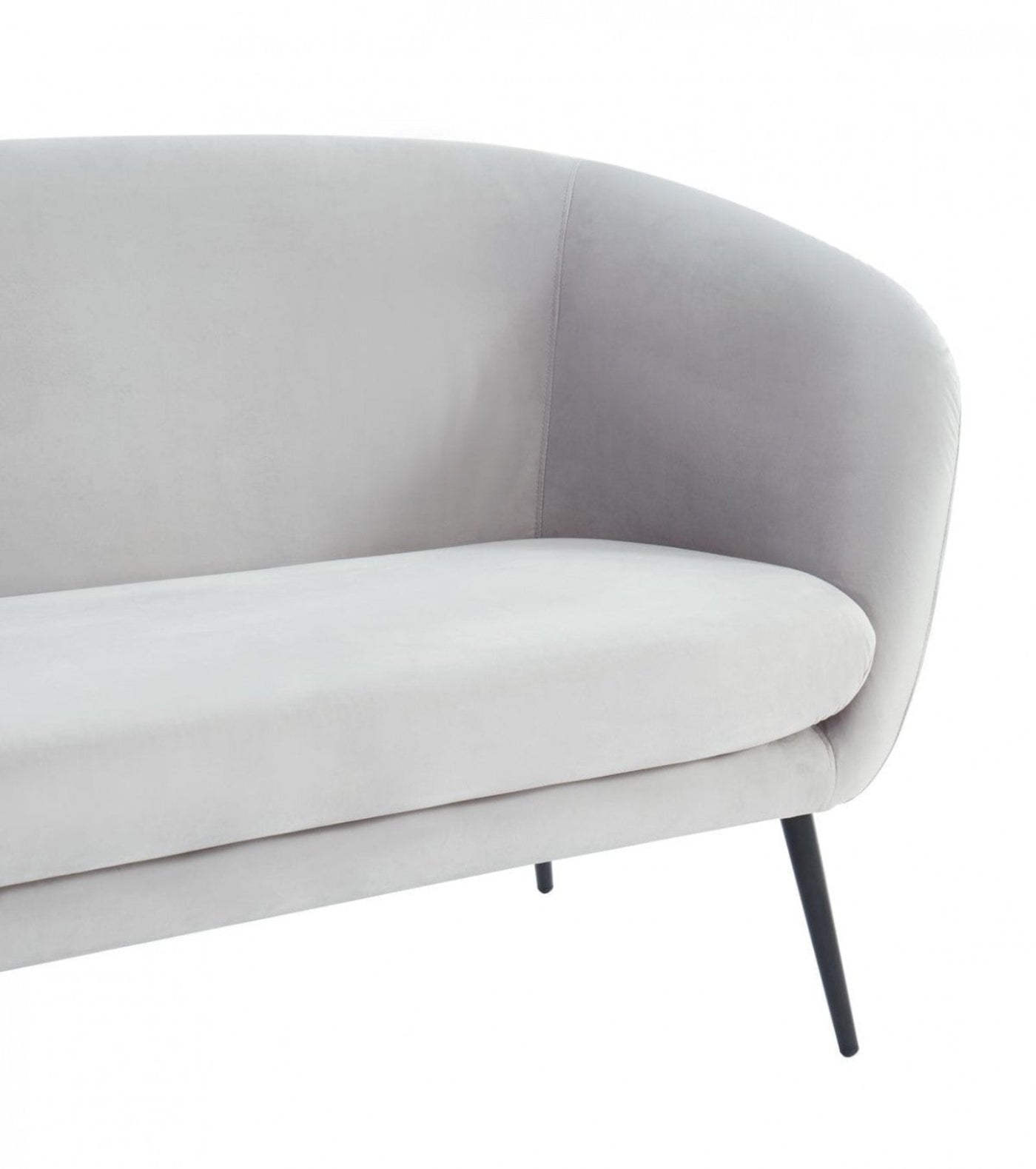 Modway Furniture 75" Light Gray Sofa with Stylish Black Legs - Durable, Comfortable Seating for Modern Living Spaces - 480908-HOMEROOTS