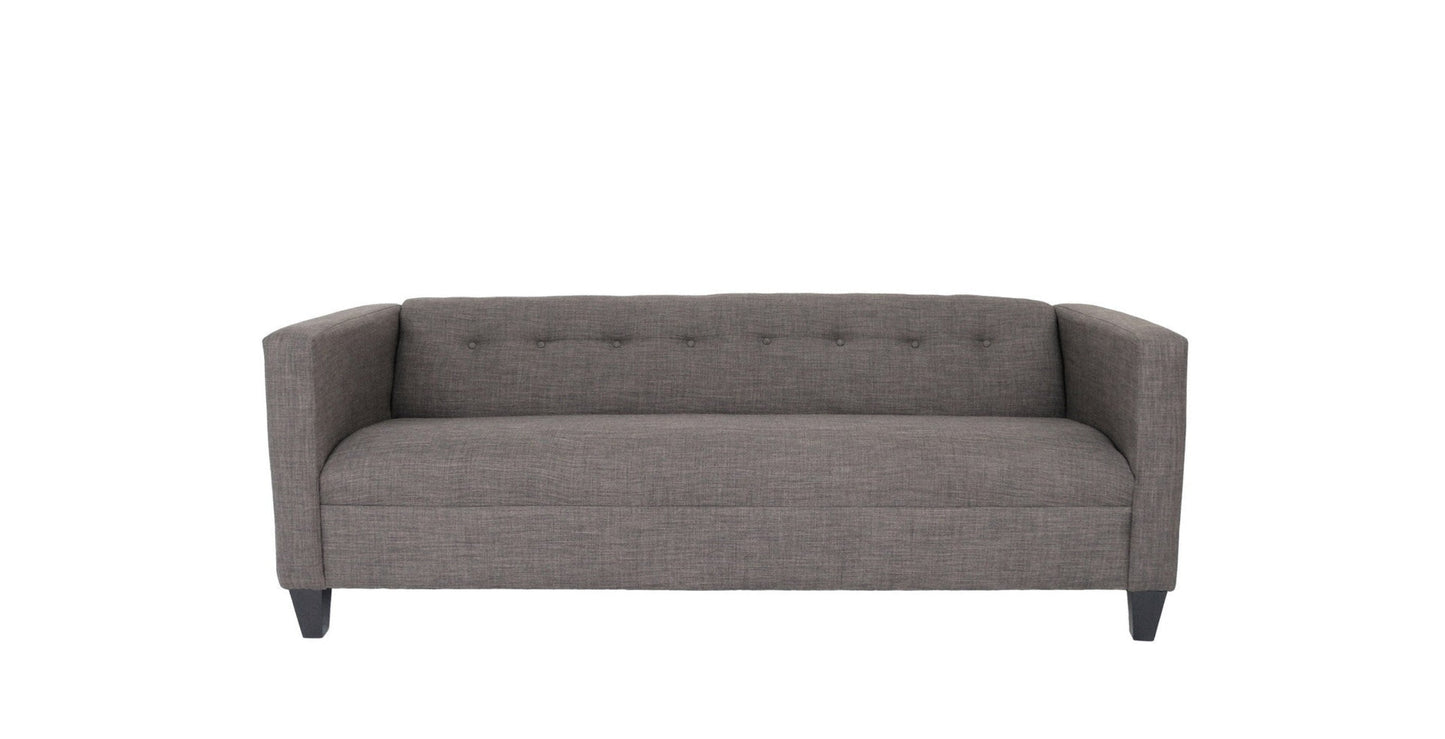 Modway Furniture 80" Charcoal Polyester Sofa with Sleek Black Legs - Luxurious Comfort & Contemporary Design Upgrade - 530467-HOMEROOTS
