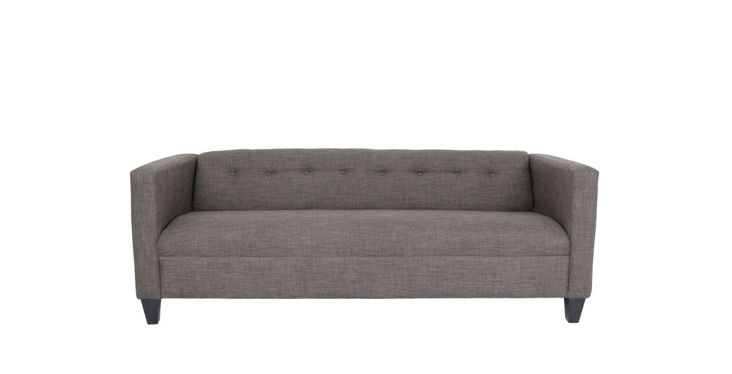 Modway Furniture 80" Charcoal Polyester Sofa with Sleek Black Legs - Luxurious Comfort & Contemporary Design Upgrade - 530467-HOMEROOTS