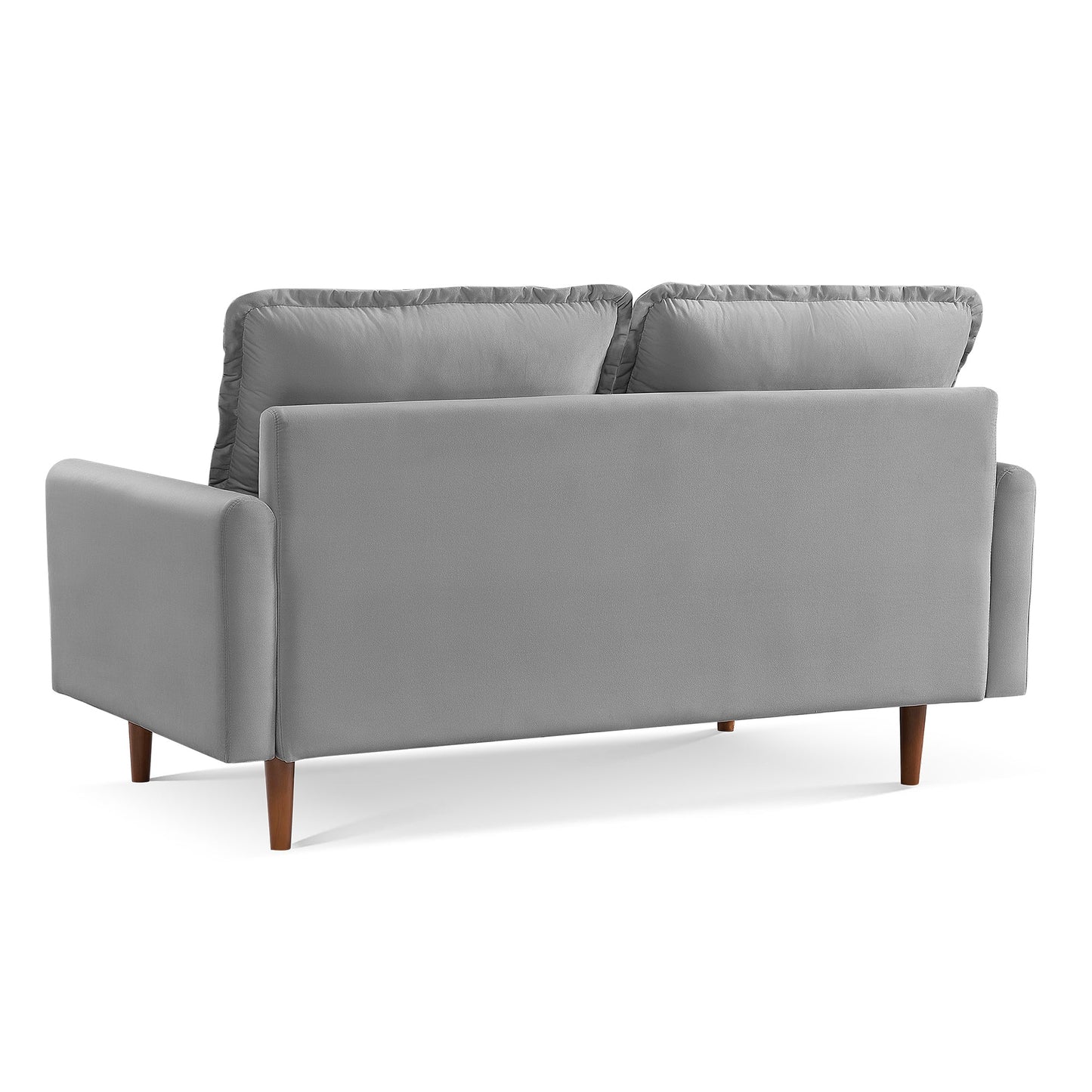 Modway Furniture 69" Gray Velvet Sofa with Dark Brown Legs - Luxurious Comfort & Contemporary Design for Your Space - 543723-HOMEROOTS