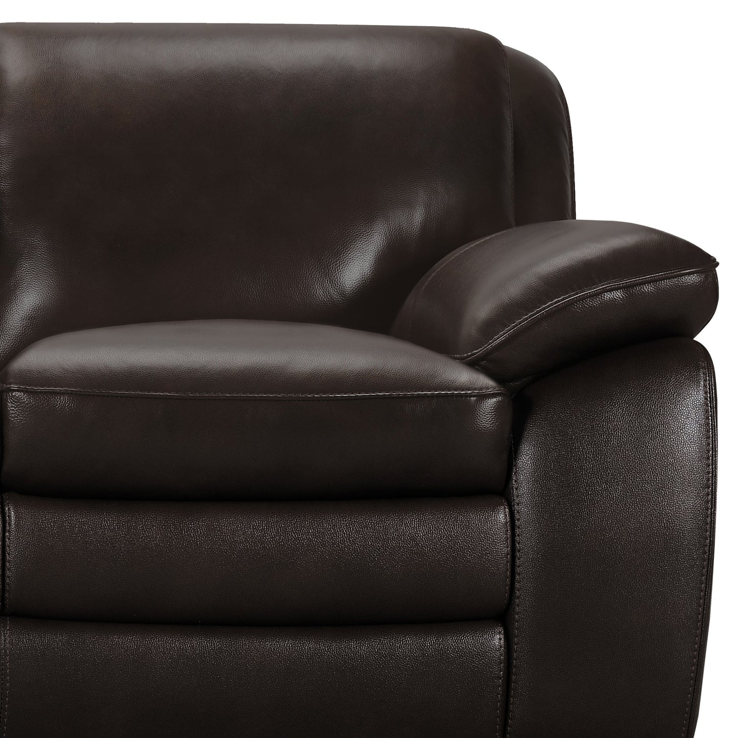 Modway Furniture Zanna Modern Genuine Cowhide Leather Sofa with Dacron Padding for Ultimate Comfort & Style