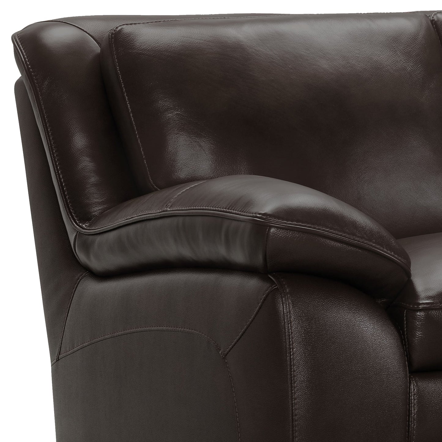Modway Furniture Zanna Modern Genuine Cowhide Leather Sofa with Dacron Padding for Ultimate Comfort & Style