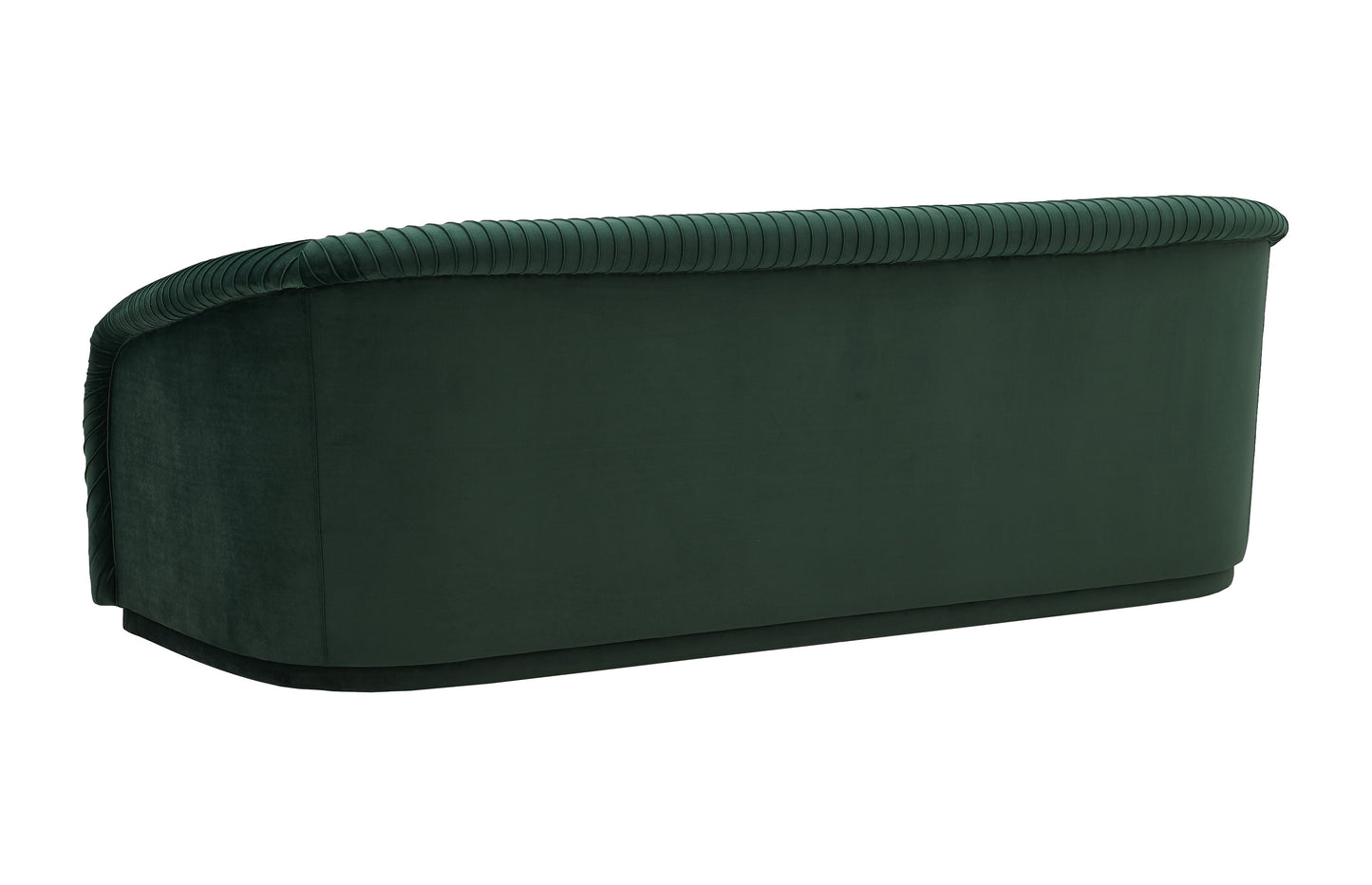 Modway Furniture Yara Plush Velvet Sofa - Elegant Pleated Design with Rolled Arms for Stylish Comfort in Any Space