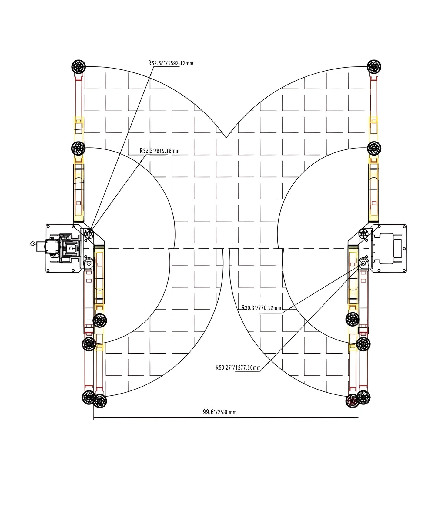 Katool | Two Post Asymmetrical Vehicle Lift 11,000lbs Single Point Lock Release - KT-AS110D-1