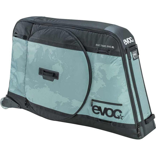 EVOC Bike Travel Bag XL - Bike Travel Case for Fat Bikes and Plus Bikes Airplane Train and Car Travel Bike Bag - Olive - EVOC-100405307