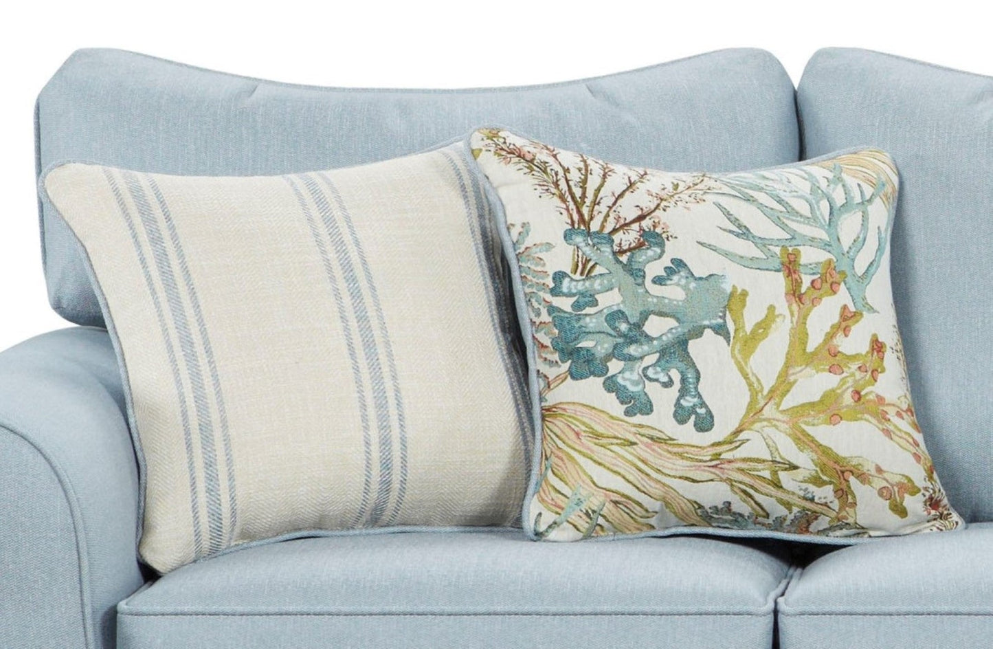 Modway Furniture 1144 Transitional Sleep Sofa - Coastal Style with Reversible Cushions & Stain-Resistant Fabric - 1144 Grande Glacier Sleeper