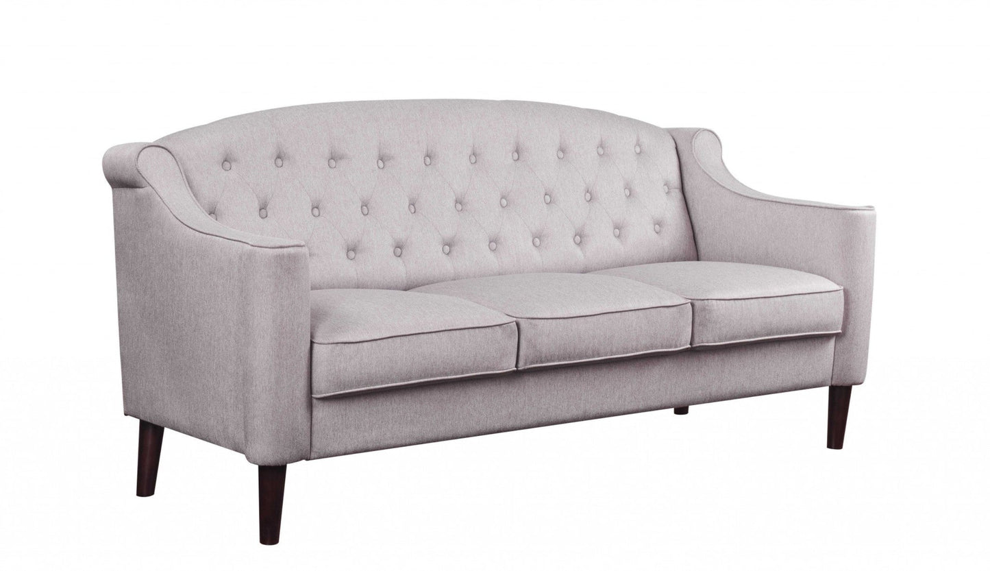 Modway Furniture 73" Cream Fabric Sofa with Elegant Dark Brown Legs - Perfect Blend of Comfort and Style for Your Home - 318824-HOMEROOTS