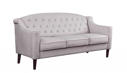 Modway Furniture 73" Cream Fabric Sofa with Elegant Dark Brown Legs - Perfect Blend of Comfort and Style for Your Home - 318824-HOMEROOTS