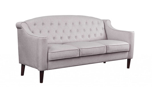 Modway Furniture 73" Cream Fabric Sofa with Elegant Dark Brown Legs - Perfect Blend of Comfort and Style for Your Home - 318824-HOMEROOTS