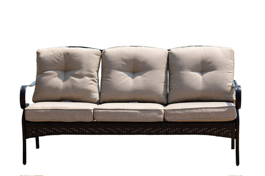 Modway Furniture 69" Beige Polyester Blend Settee with Elegant Black Legs - Stylish, Comfy, and Versatile Seating! - 374050-HOMEROOTS