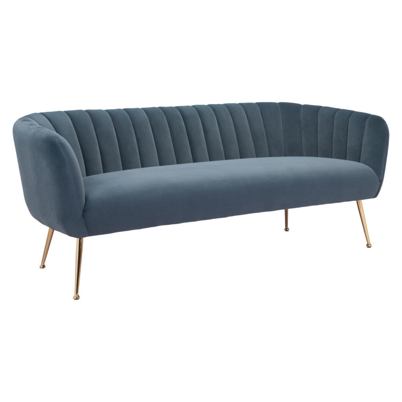 Modway Furniture 70" Gray Velvet Sofa with Luxurious Gold Legs – Stylish, Comfortable, and Perfect for Any Space! - 385937-HOMEROOTS