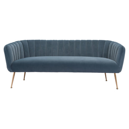 Modway Furniture 70" Gray Velvet Sofa with Luxurious Gold Legs – Stylish, Comfortable, and Perfect for Any Space! - 385937-HOMEROOTS