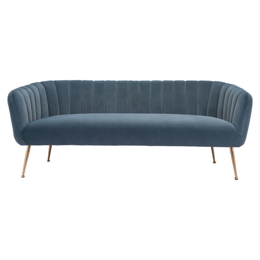 Modway Furniture 70" Gray Velvet Sofa with Luxurious Gold Legs – Stylish, Comfortable, and Perfect for Any Space! - 385937-HOMEROOTS
