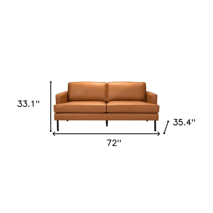 Modway Furniture 72" Brown Polyester Sofa with Chic Black Legs – Luxurious Design & Ultimate Comfort for Your Home - 396466-HOMEROOTS