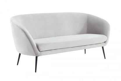 Modway Furniture 75" Light Gray Sofa with Stylish Black Legs - Durable, Comfortable Seating for Modern Living Spaces - 480908-HOMEROOTS