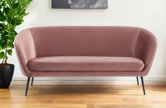 Modway Furniture 75" Coral Sofa with Contemporary Black Legs - Stylish, Comfortable, and Durable Polyester Design - 480909-HOMEROOTS
