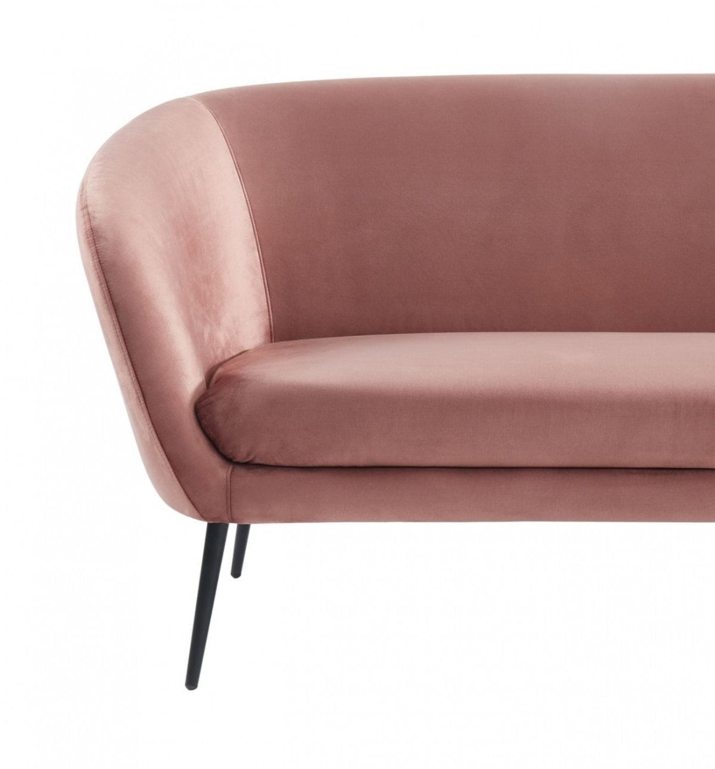 Modway Furniture 75" Coral Sofa with Contemporary Black Legs - Stylish, Comfortable, and Durable Polyester Design - 480909-HOMEROOTS