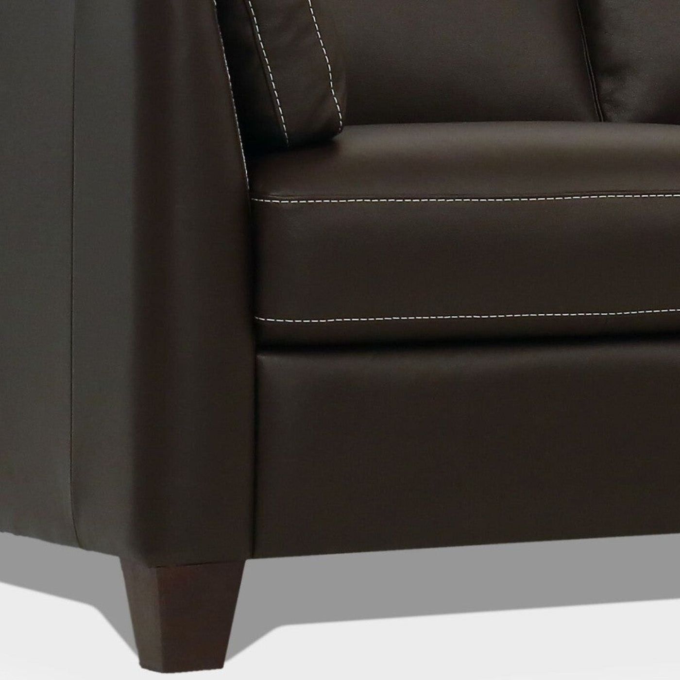 Modway Furniture 81" Chocolate Leather Sofa – Luxurious Comfort with Black Legs, Stylish Design, and Durable Support - 491287-HOMEROOTS