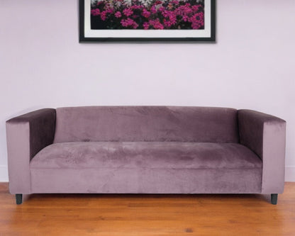 Modway Furniture 72" Lavender Velvet Sofa with Chic Black Legs - Soft, Stylish Comfort for Contemporary Living Spaces - 530475-HOMEROOTS