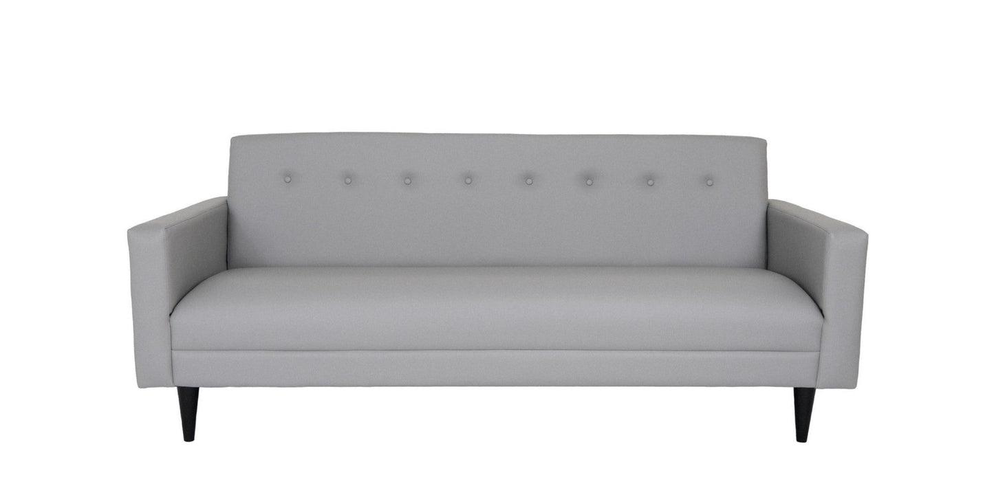 Modway Furniture 80" Gray Faux Leather Sofa with Stylish Black Legs - Modern Comfort & Versatile Decor Piece - 530477-HOMEROOTS