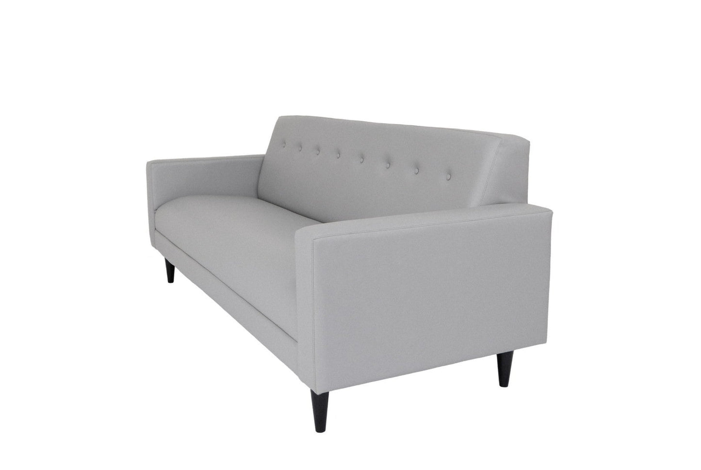 Modway Furniture 80" Gray Faux Leather Sofa with Stylish Black Legs - Modern Comfort & Versatile Decor Piece - 530477-HOMEROOTS