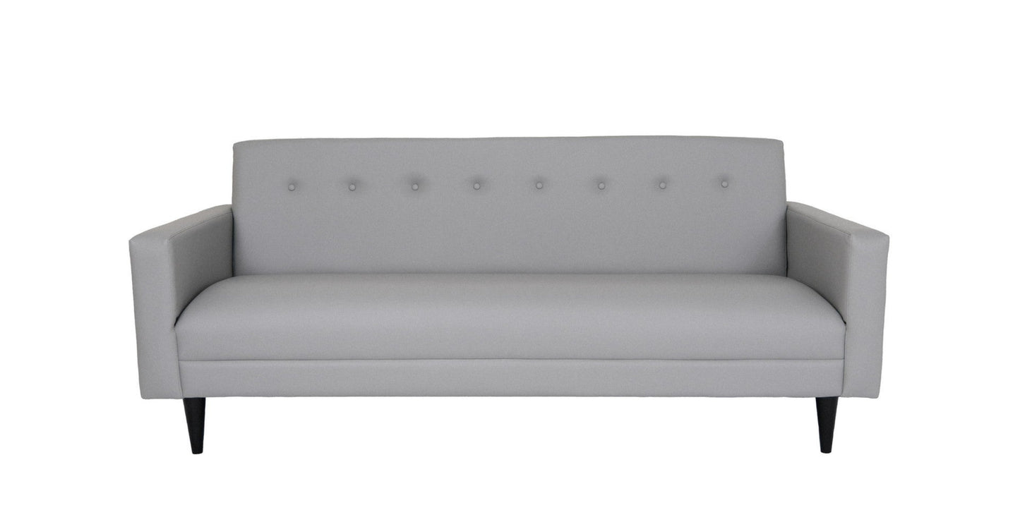 Modway Furniture 80" Gray Faux Leather Sofa with Stylish Black Legs - Modern Comfort & Versatile Decor Piece - 530477-HOMEROOTS