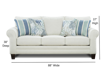 Modway Furniture 1144 Transitional Sleep Sofa - Coastal Style with Reversible Cushions & Stain-Resistant Fabric - 1144 Grande Glacier Sleeper