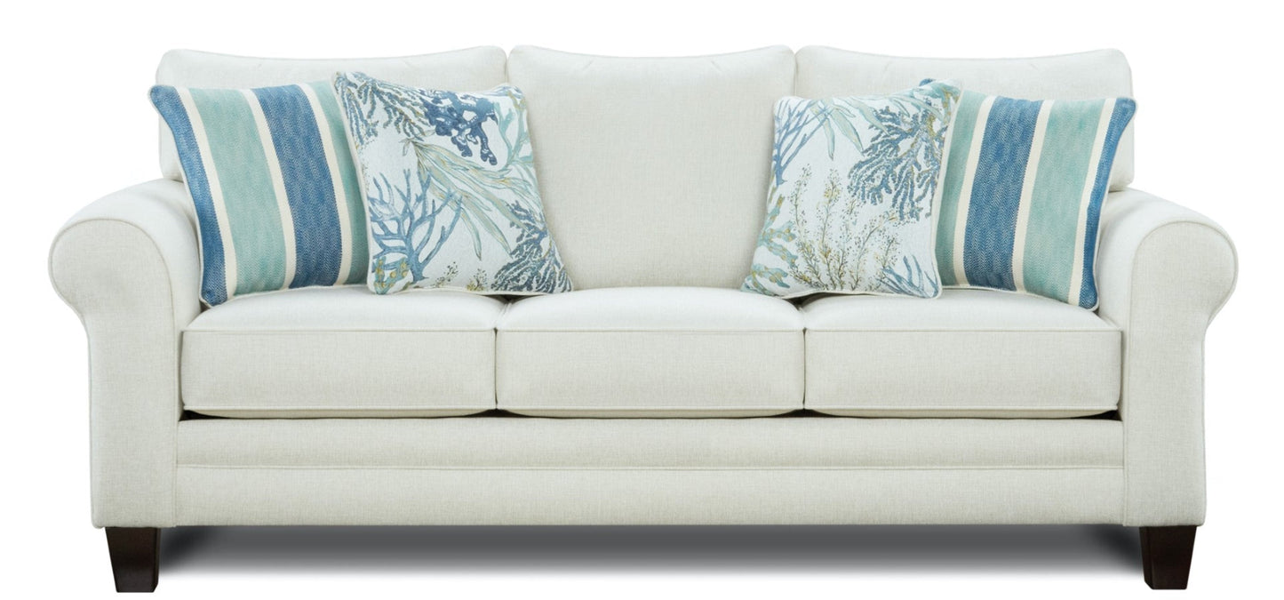 Modway Furniture 1144 Transitional Sleep Sofa - Coastal Style with Reversible Cushions & Stain-Resistant Fabric - 1144 Grande Glacier Sleeper