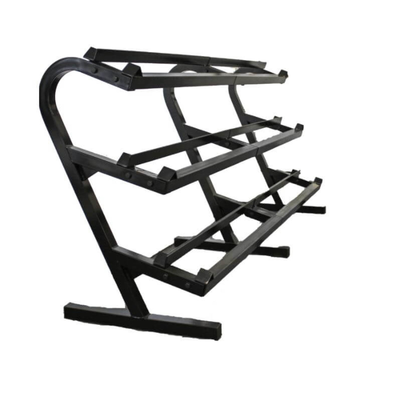 TROY VTX TDR-3 3-Tier Rail Dumbbell Rack w/o Saddles - TDR-3